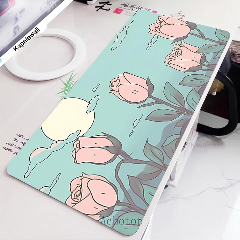 2026 Pc Gamer Mouse Pad Beauty Flower Girl Office Gaming Mousepad XXXL Large Rubber Desk Mat Keyboard Desk Table Mouse Mat