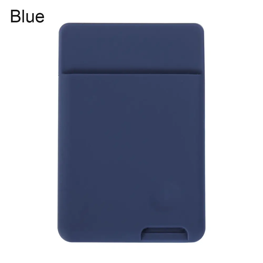 Bags Purse Self-Adhesive Silicone Phone Wallet Case Cellphone Pocket ID Credit Card Holder Sticker Card Sleeves