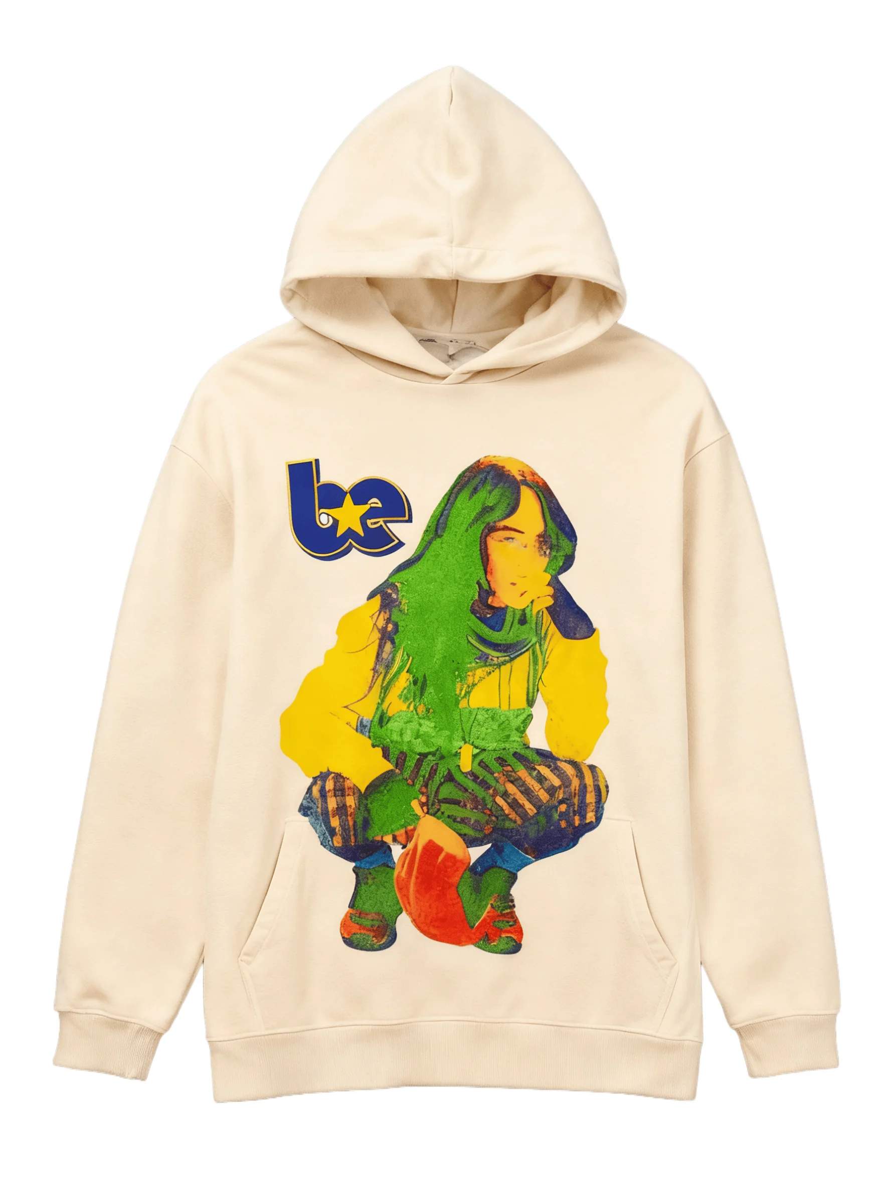 Billie Eilish Printed Casual Fashion Autumn Hoodie Men's and Women's Loose Oversized Retro Pure Cotton Hoodie Street Wear