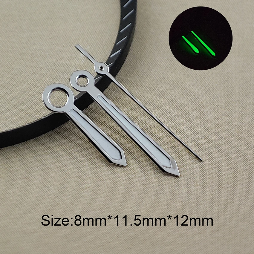 NH35 Hands Modified Watch Accessory New Minimalist Hands Green Luminous Watch Needle Suitable For Japanese NH35/36/4R/7S Movment