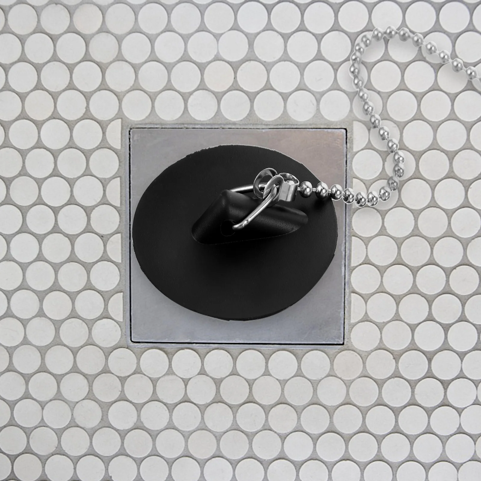 

Rubber Bathtub Stopper with Chain Turtle Decor Drain Plug for Bath Tub All Types Easy to Clean Reusable Stylish