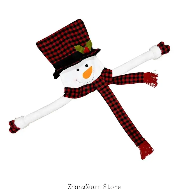Weihnachts-Displayfigur mit weicher Stoffkonstruktion und rot-schwarzen Karos für Baumkronen, Einzelhandelsdisplays für den – Detail 5