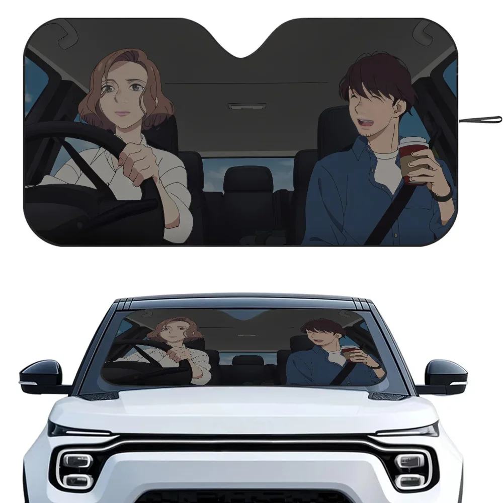 

O-Overtake аниме вождение автомобиля SunSha теплоизоляционная алюминиевая пленка лобовое стекло солнцезащитные козырьки УФ-лучи блоки автомобильный солнцезащитный козырек