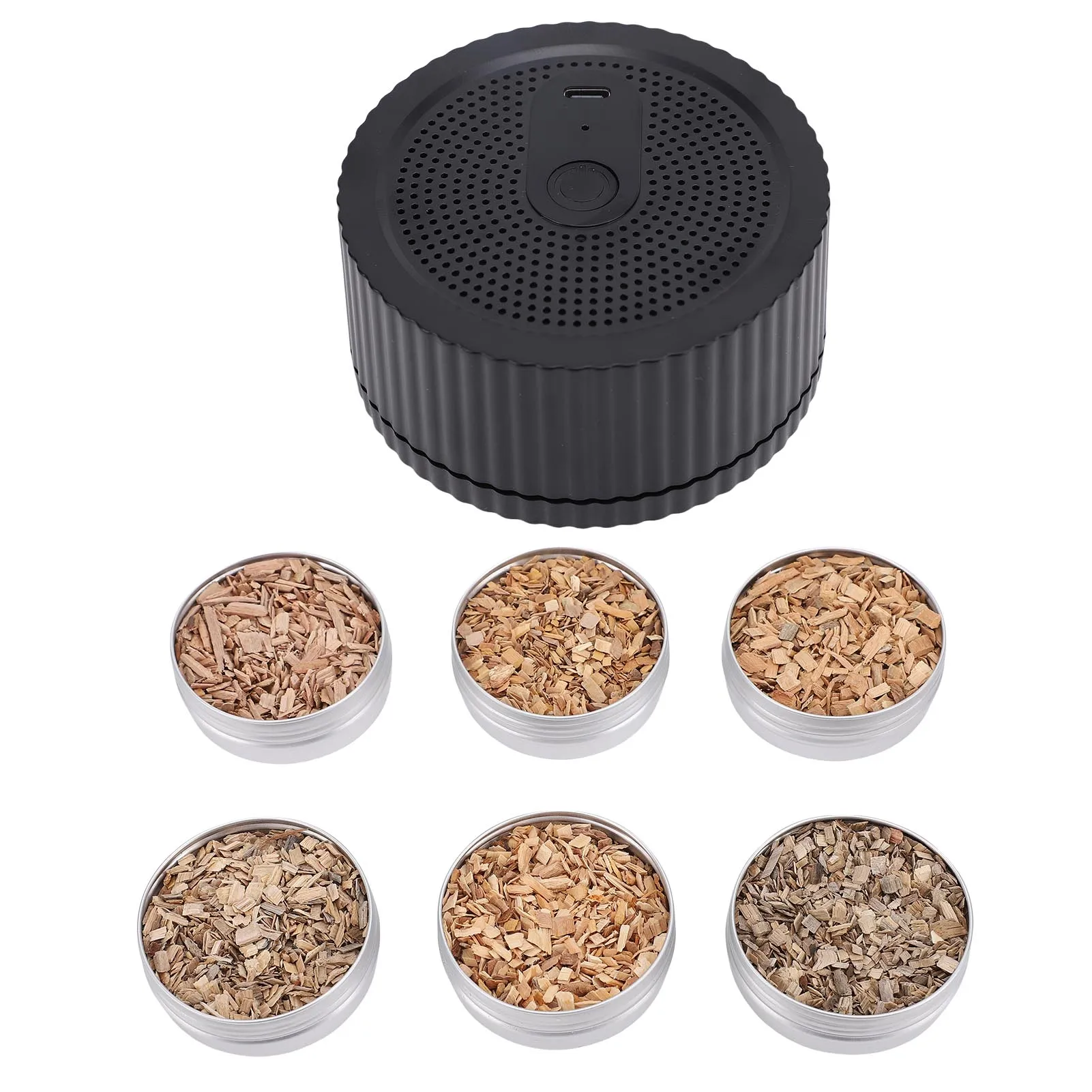 

Электрический набор для копчения виски, перезаряжаемый коктейльный коптильник с 6 коробками древесной щепы для домашнего бара и вечеринок