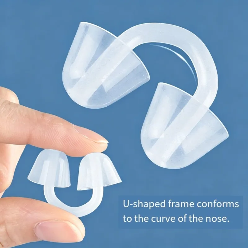 【TODAY-BUY】~@ 20PCS Swimming Nose Clip Comfortable Plugs Swimming Clip U-Shaped Protector Plugs for Adults