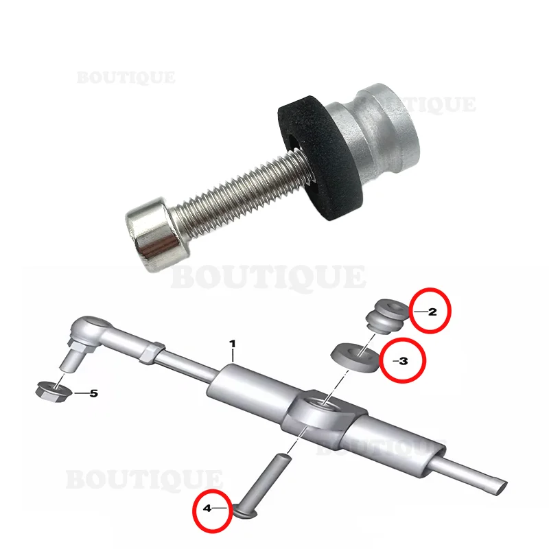 For BMW R1250GS R1200GS ADV BMW Waterbird Standard Edition Latte Titanium Ruler Buffer Gasket Fixing Screw OEM