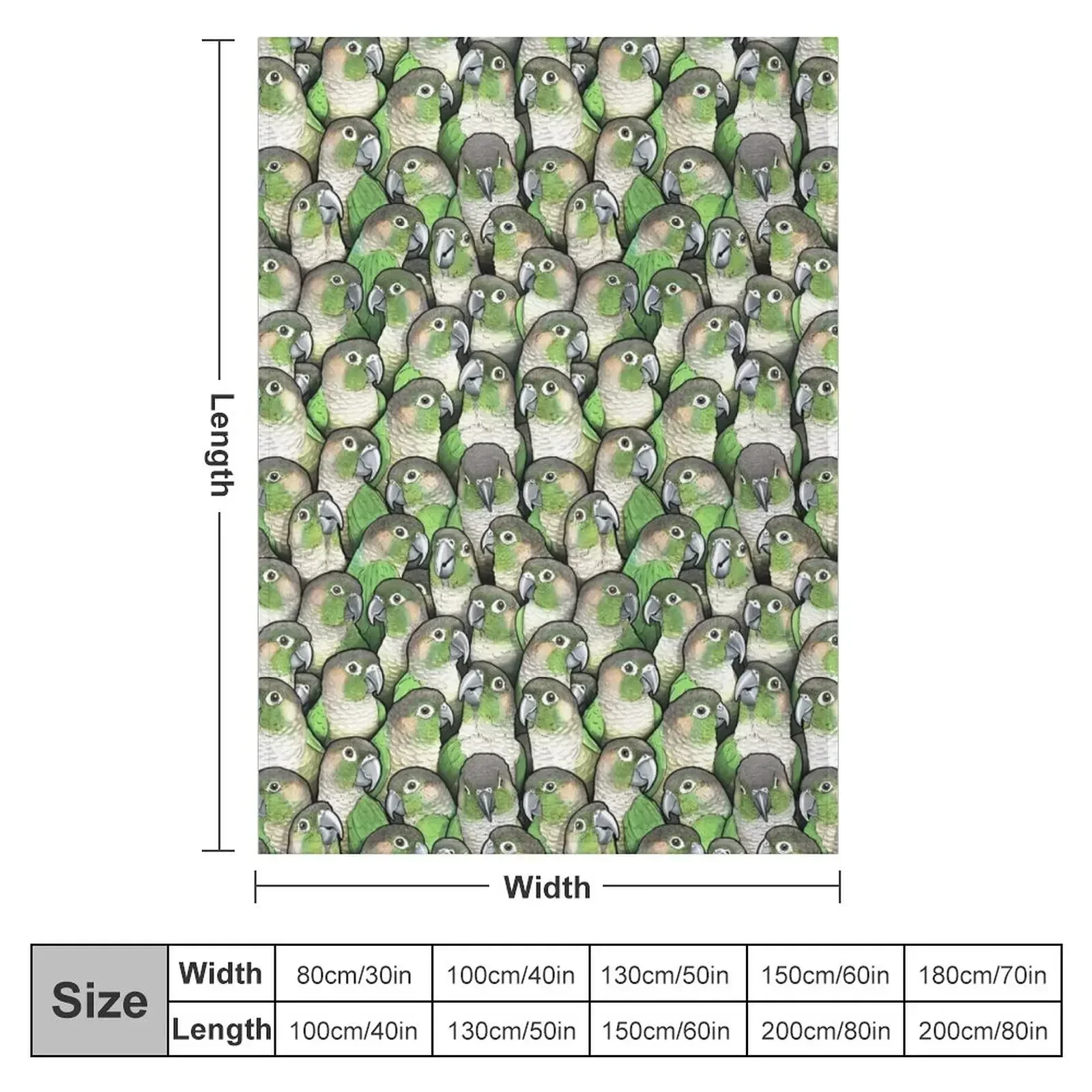 Green-cheeked Conures Throw Blanket Personalized Gift Single Cute Plaid Polar Blankets