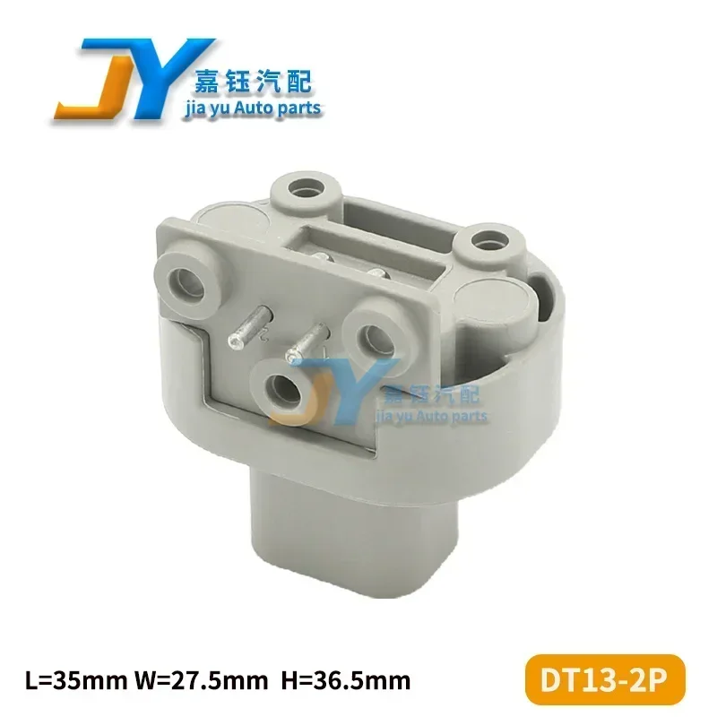 Jaty Jaty1set 2Pin DT13-2P/DT13-2PB Automotive Waterproof Connector Straight Pin Holder PCB Solder Panel End Socket Connector