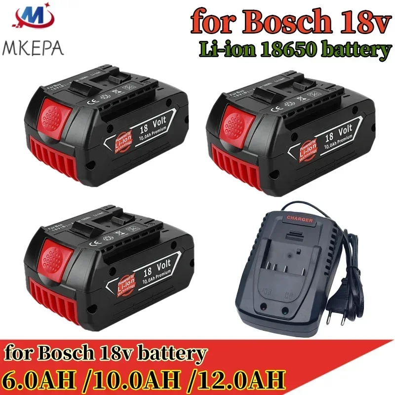 For BOSCH18V 6AH 10Ah LITHIUM-ION BATTERY GBA 18V 10Ah 18V Professional GBA GSR GSB BAT618 BAT609 w/Fuel Guage