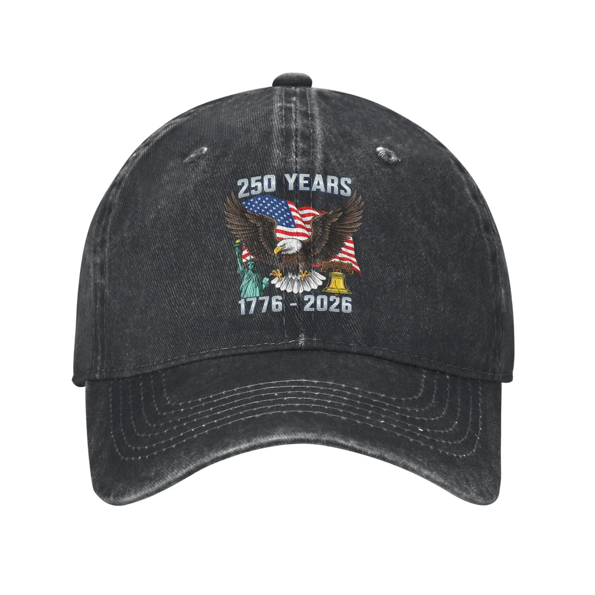 American 250th Anniversary US USA Flag 4th of July Men Women Baseball Cap Distressed Cotton Hats Cap Retro Outdoor Snapback Hat