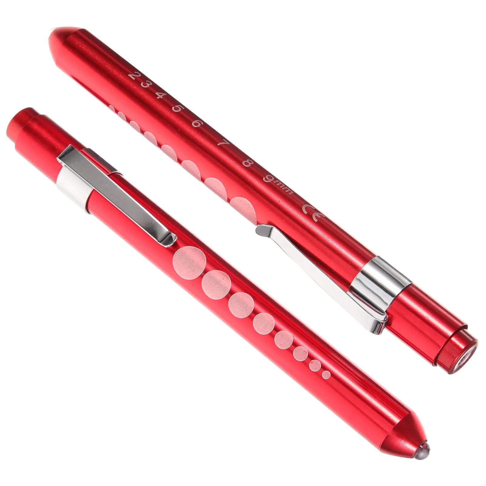 

2Pcs Penlights Medical LED Nursing Pen Light with Ruler Compact Portable Flashlight Reusable for Healthcare Nursing