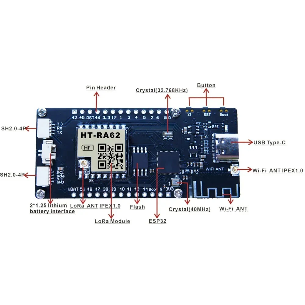 Heltec Vision Master E213 ESP32S3 + SX1262 E-Ink LoRa Node pantalla de 2,13 "placa de desarrollo IoT para Arduino Mashtastic