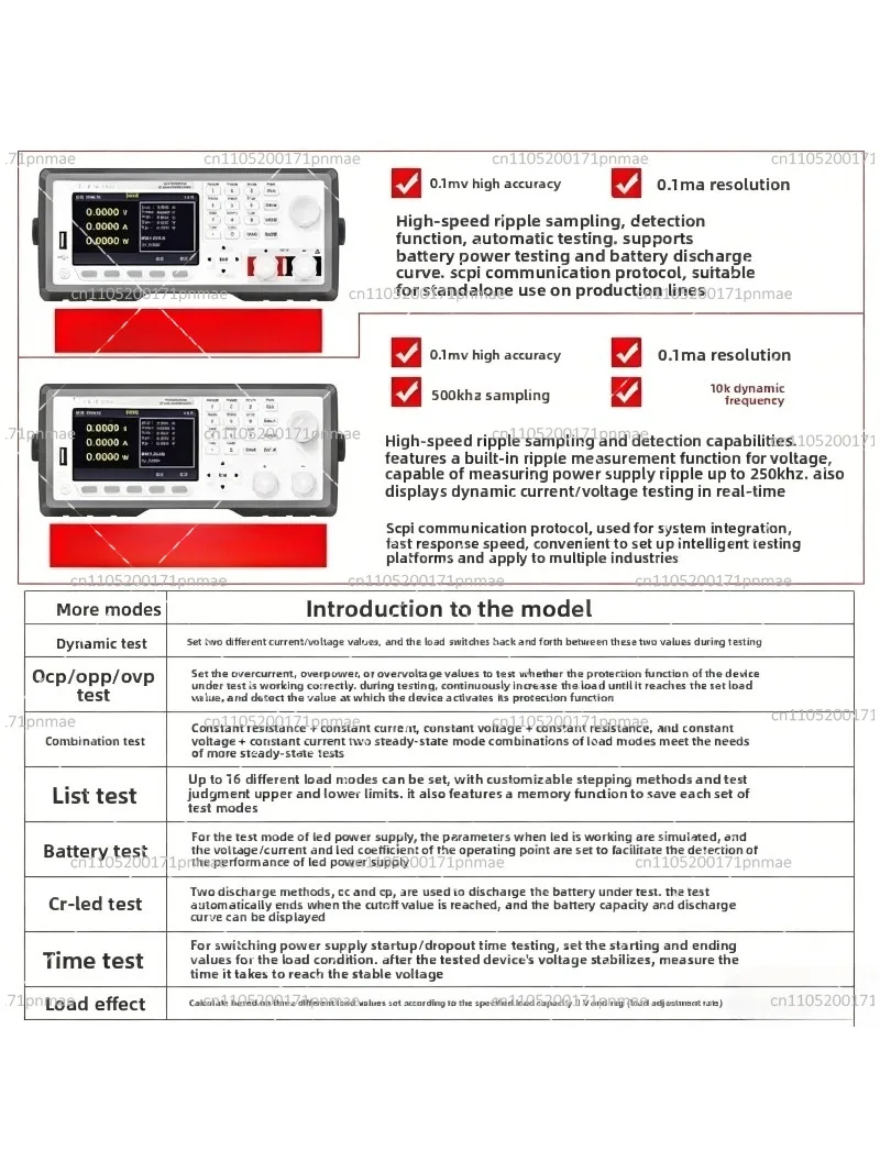 Programmable DC Electronic Load 150W LED Tester 400W Battery Analyzer
