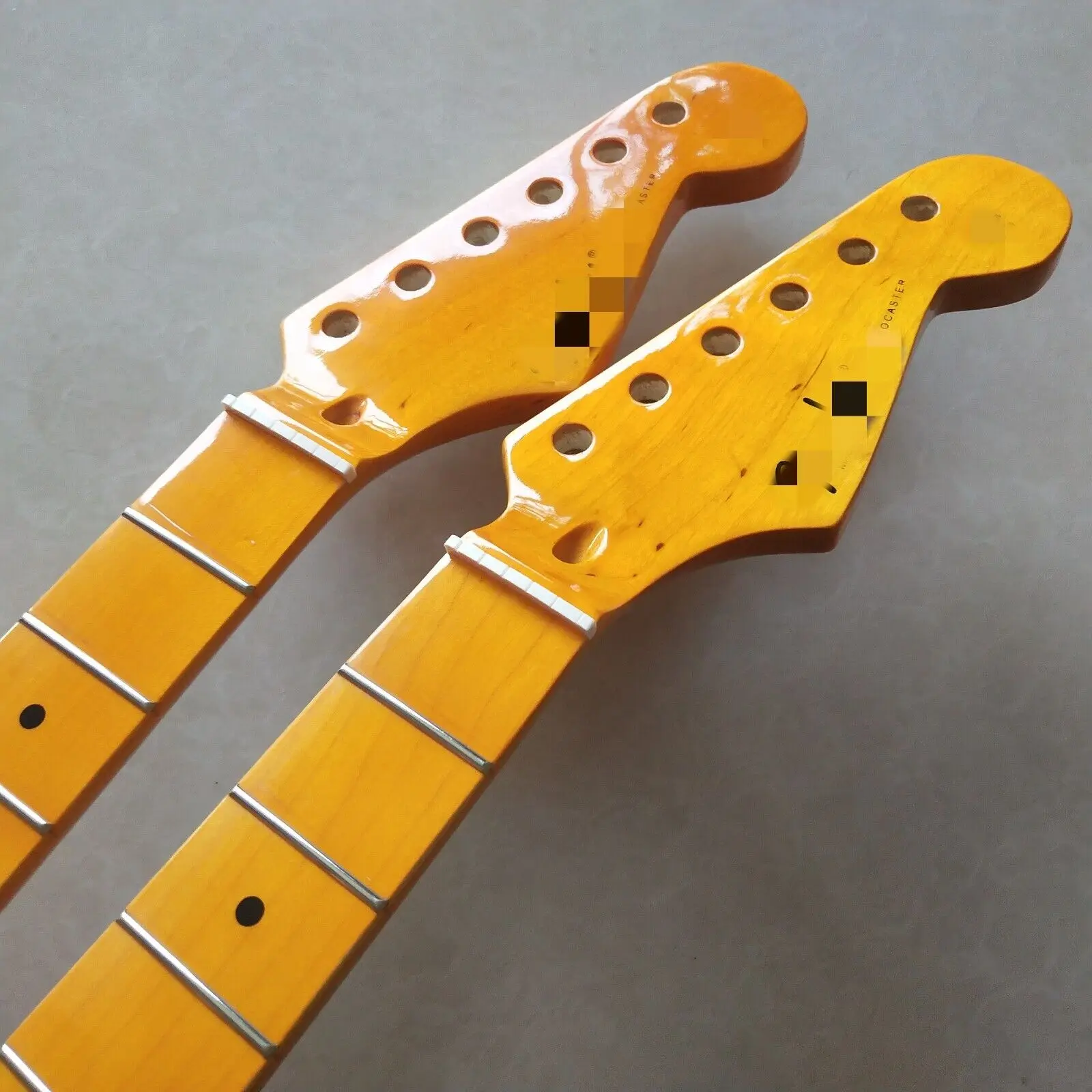 

2pcs Yellow Maple Guitar neck parts 22 fret 25.5" Maple Fingerboard Inlay dot