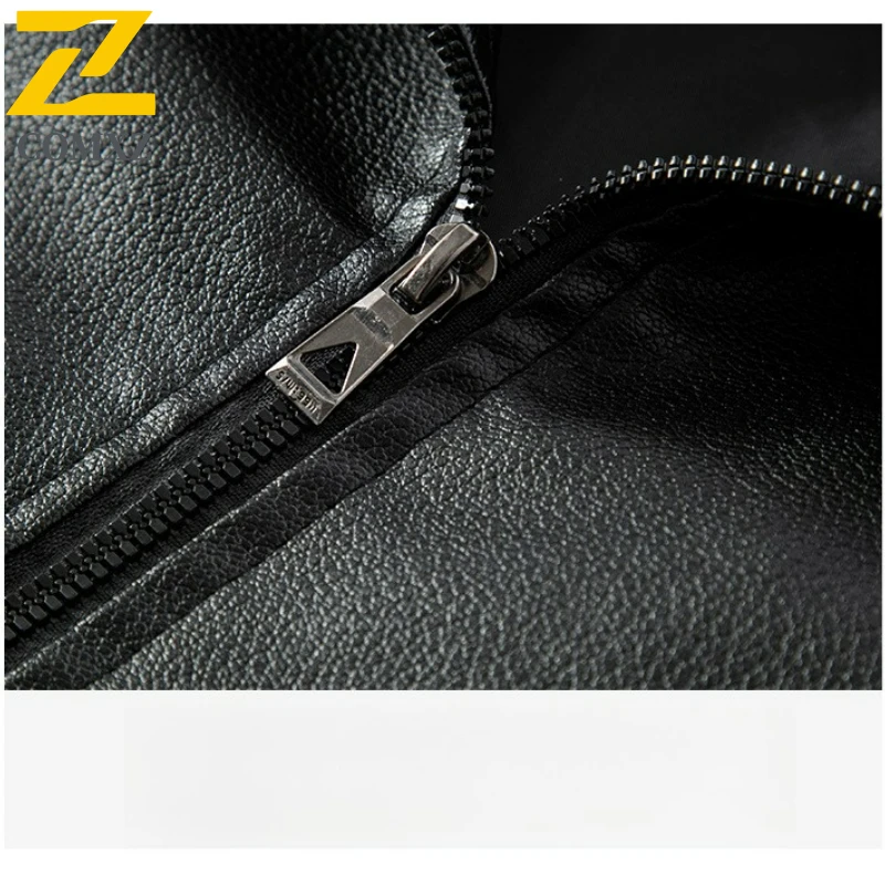 2025 Brand New Leather Jacket For Men's Korean Trend Slim Fit Faux Leather Jacket Handsome Youth Motorcycle Coat Ropa De Hombre