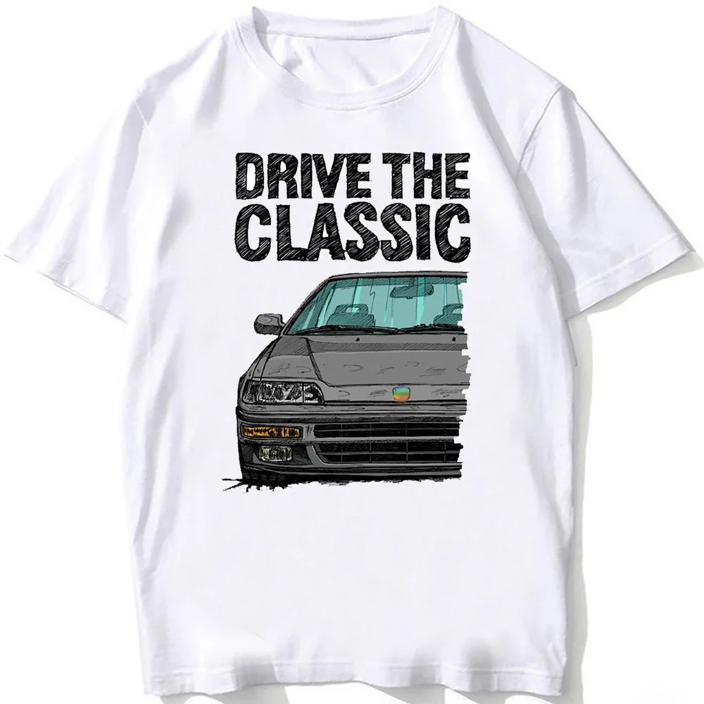 Drive The Classic CRX VTEC T-Shirt Men Short Sleeve Hip Hop Boy Casual Tops Japan 90's Legend Car Sport T Shirt JDM White Tees