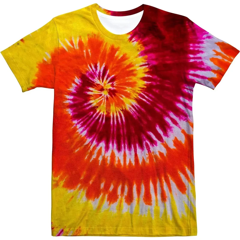 

Retro Neon T Shirt Gradient Color Tie-dye 3D Print Men Women Short Sleeve T-shirts Streetwear Oversized Tees Tops Kids Clothing