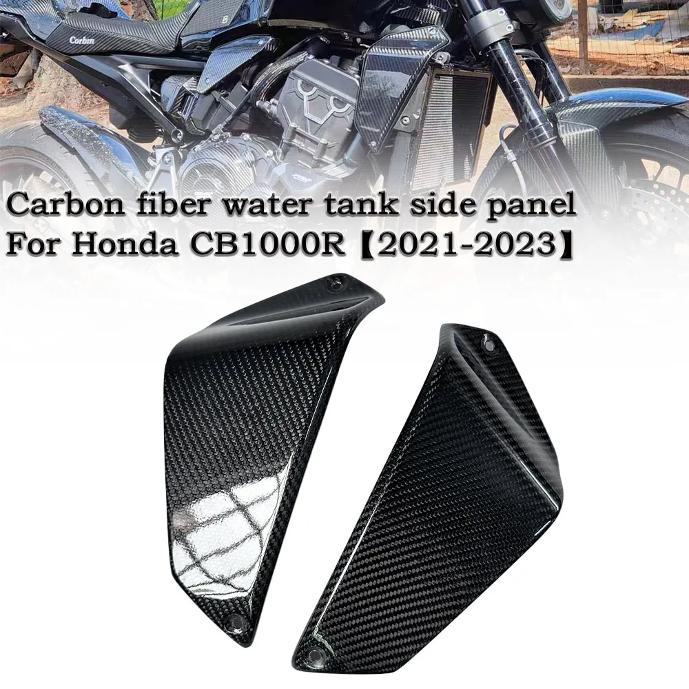 

For HONDA CB1000R 2021-2023 2022 100% Real Carbon fiber Motorcycle Front Side Tank Fairing Guard Panel Cowling ACCESSORIES