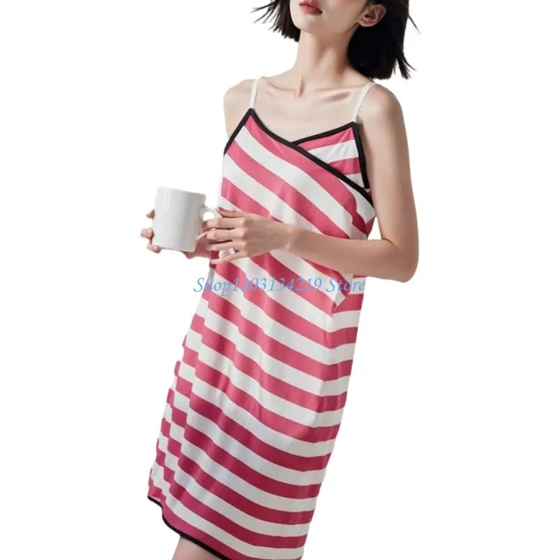 N5KC Wrap Towel with Straps Wearable Bath Towel for Women with Adjustable Straps Open Back Long Absorbent Soft Plush Bathrobe