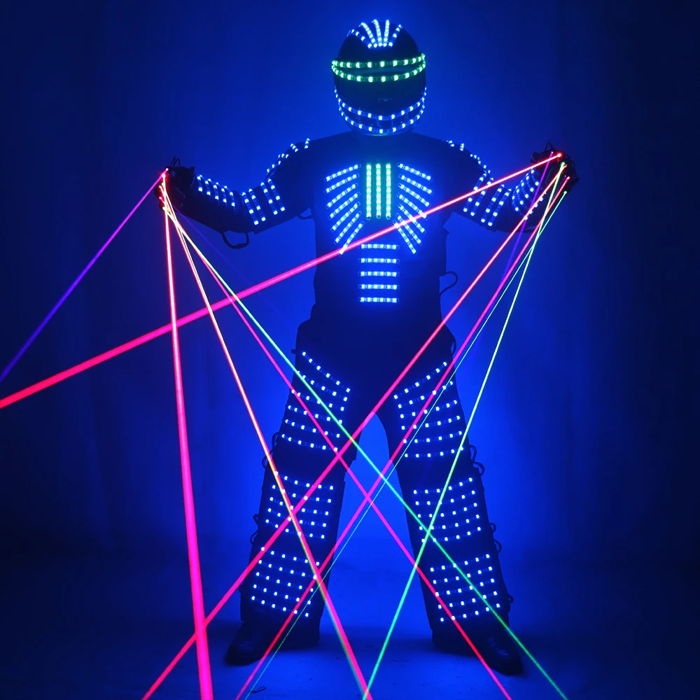 LED Robot Costume Robots Clothes DJ Traje Party Show Glow Suits  For Dancer Party Performance Electronic Music Festival DJ Show