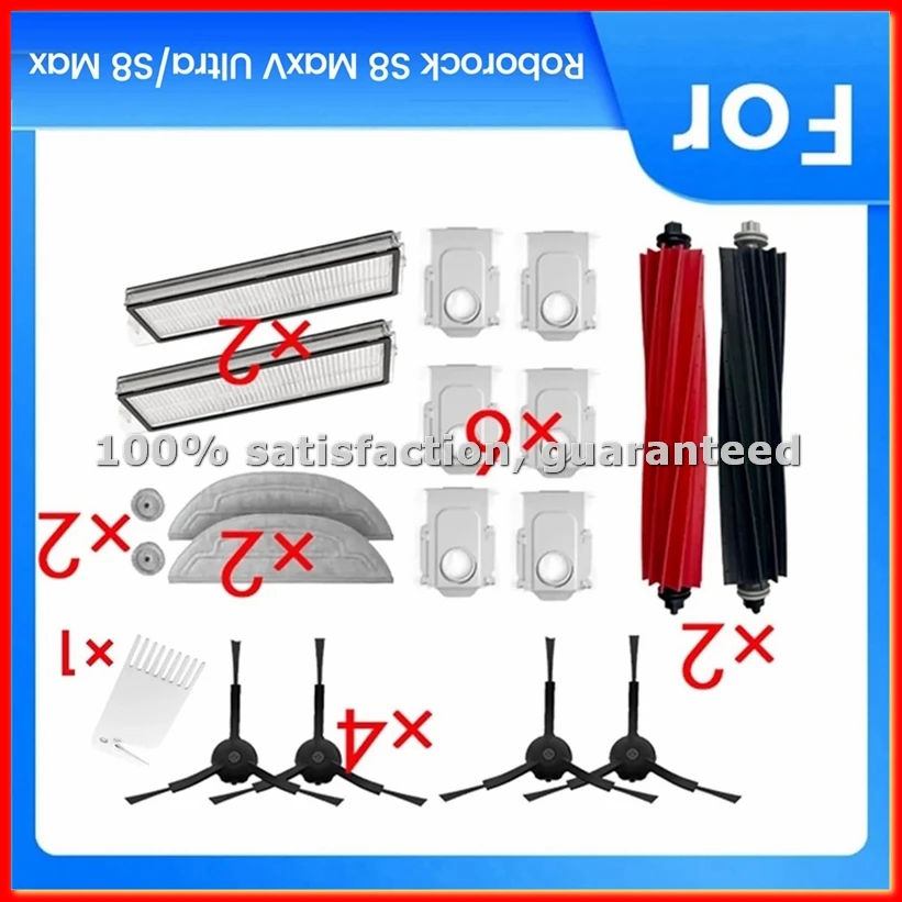 

For S8 MaxV Ultra/S8 Max Accessories Parts Vacuum Cleaner Replacement Kit Roller Brush HEPA Filter Mop Cloth-A79M