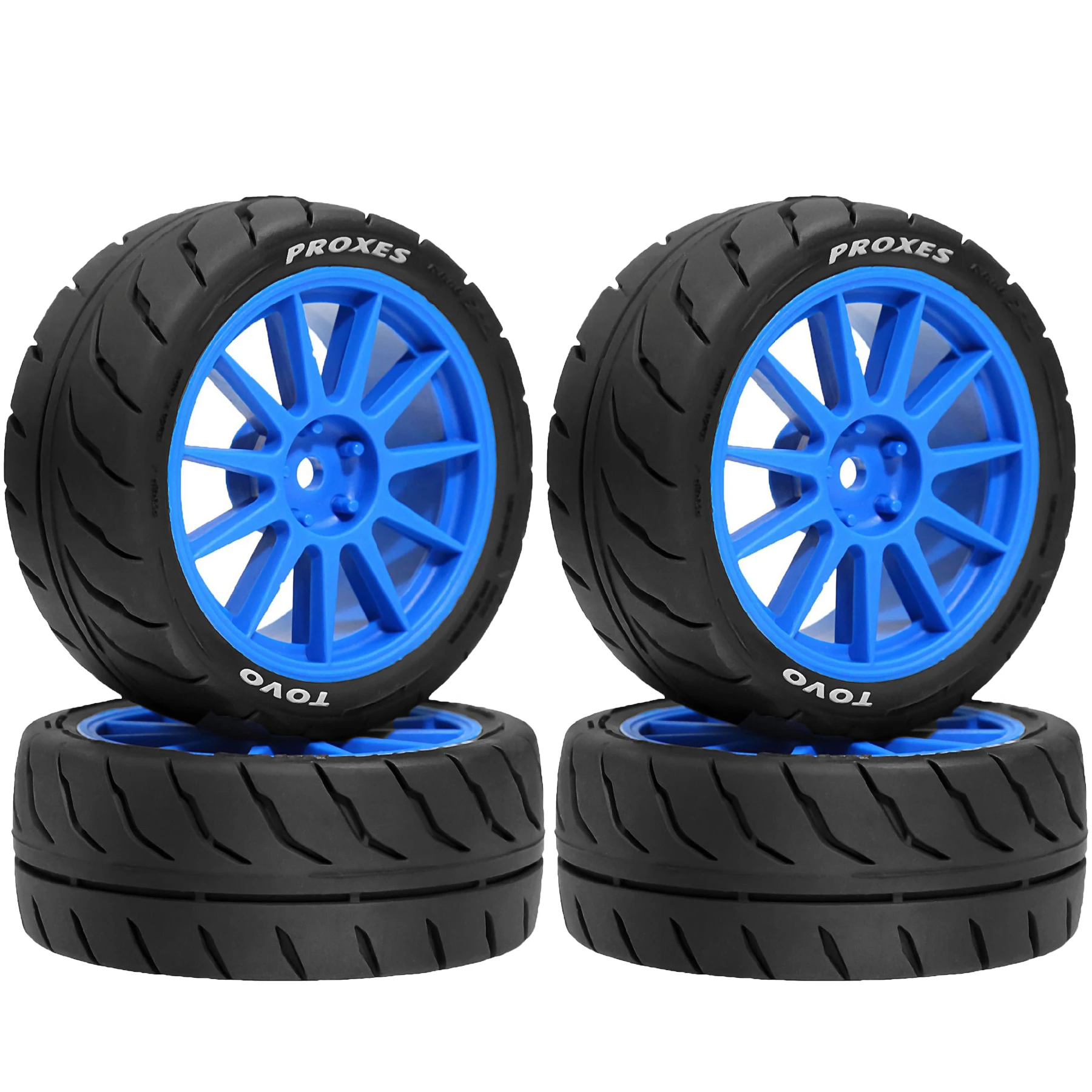 1/10 RC On Road Racing Tires And Wheels 12mm Hex Rally Street Tyres For 1:10 Scale Touring Drift Car Tamiya TT01 TT02 XV01 TA06