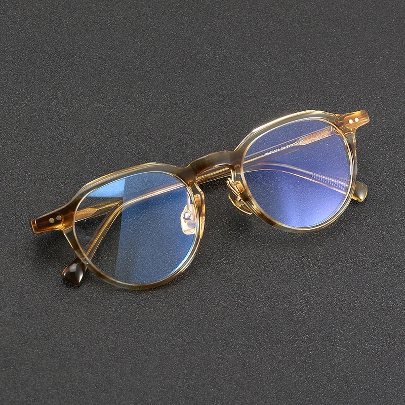 Japanese Retro Plate Glasses Frame KMP.2507 Oval Frame Fashion Commuter Plain Frame Can Be Matched with Degrees