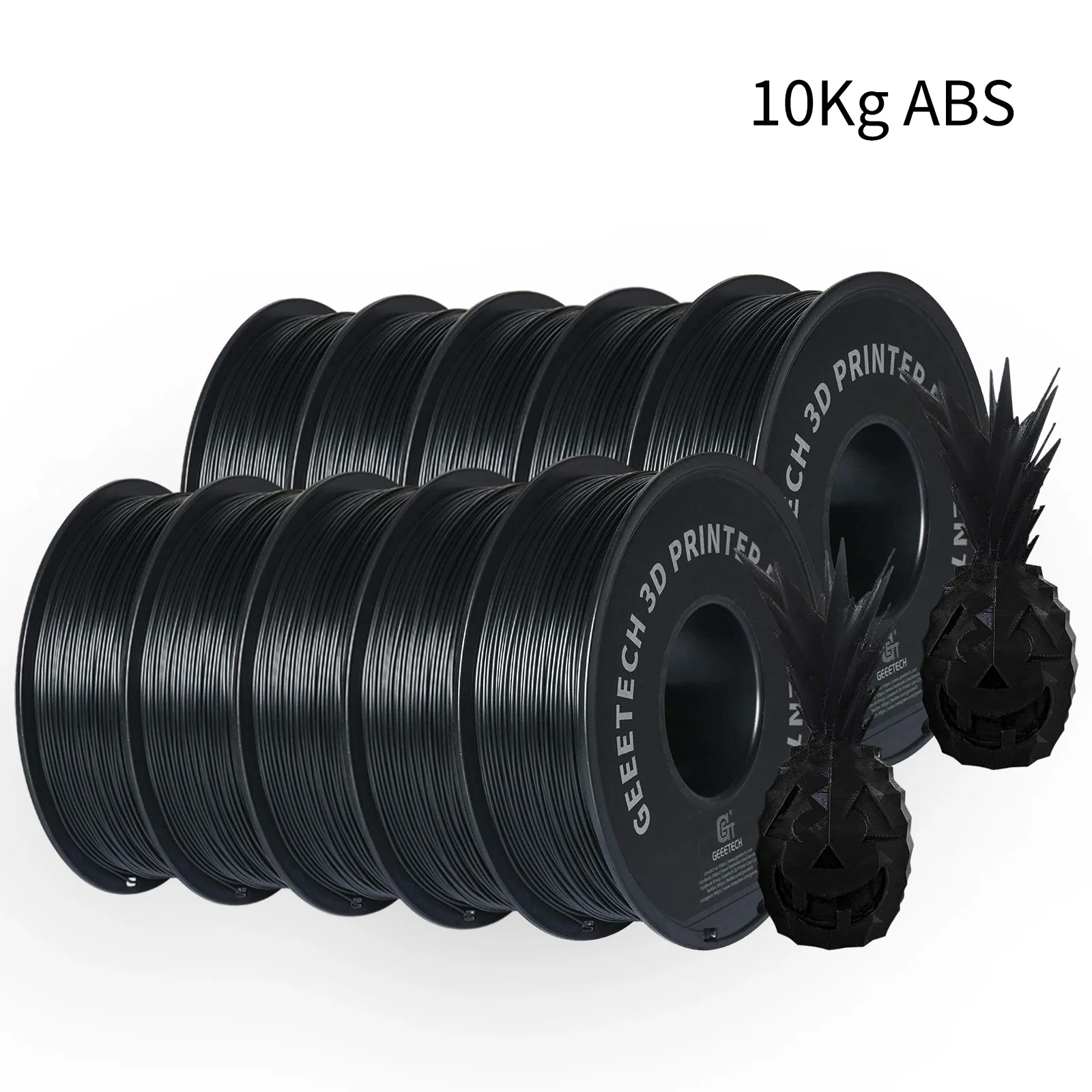 GEEETECH 10 kg in één doos mat/PETG/zijde PLA/TPU/ABS + 3D PLA-filament 1,75 mm spoeldraad voor 3D-printermateriaal, veiligheid