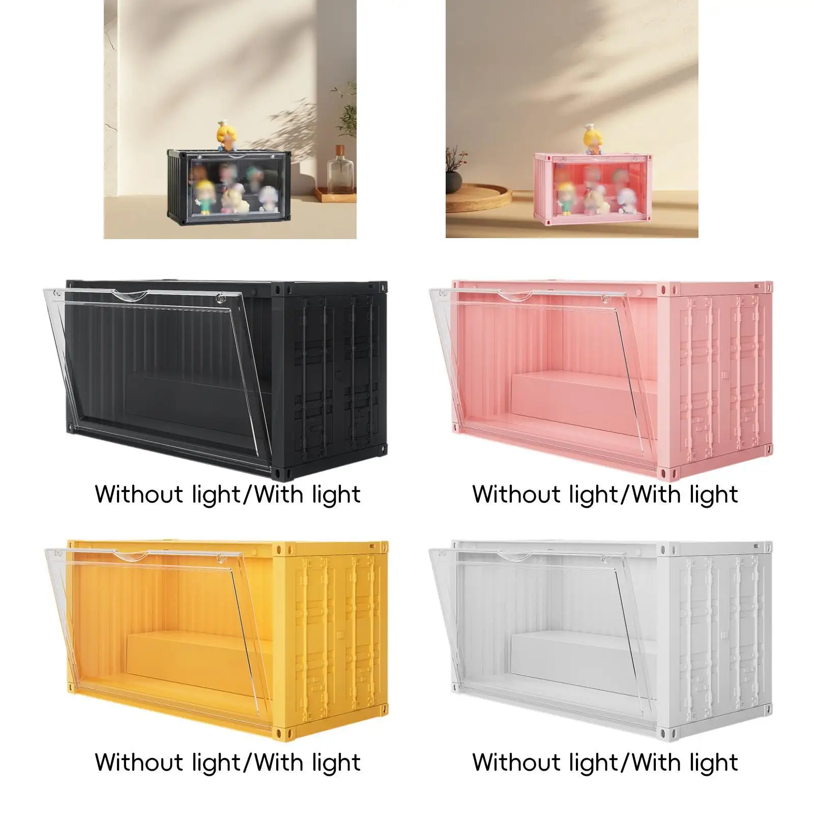 

Display Case for Collectibles Countertop Cube Clear Dustproof Organizing