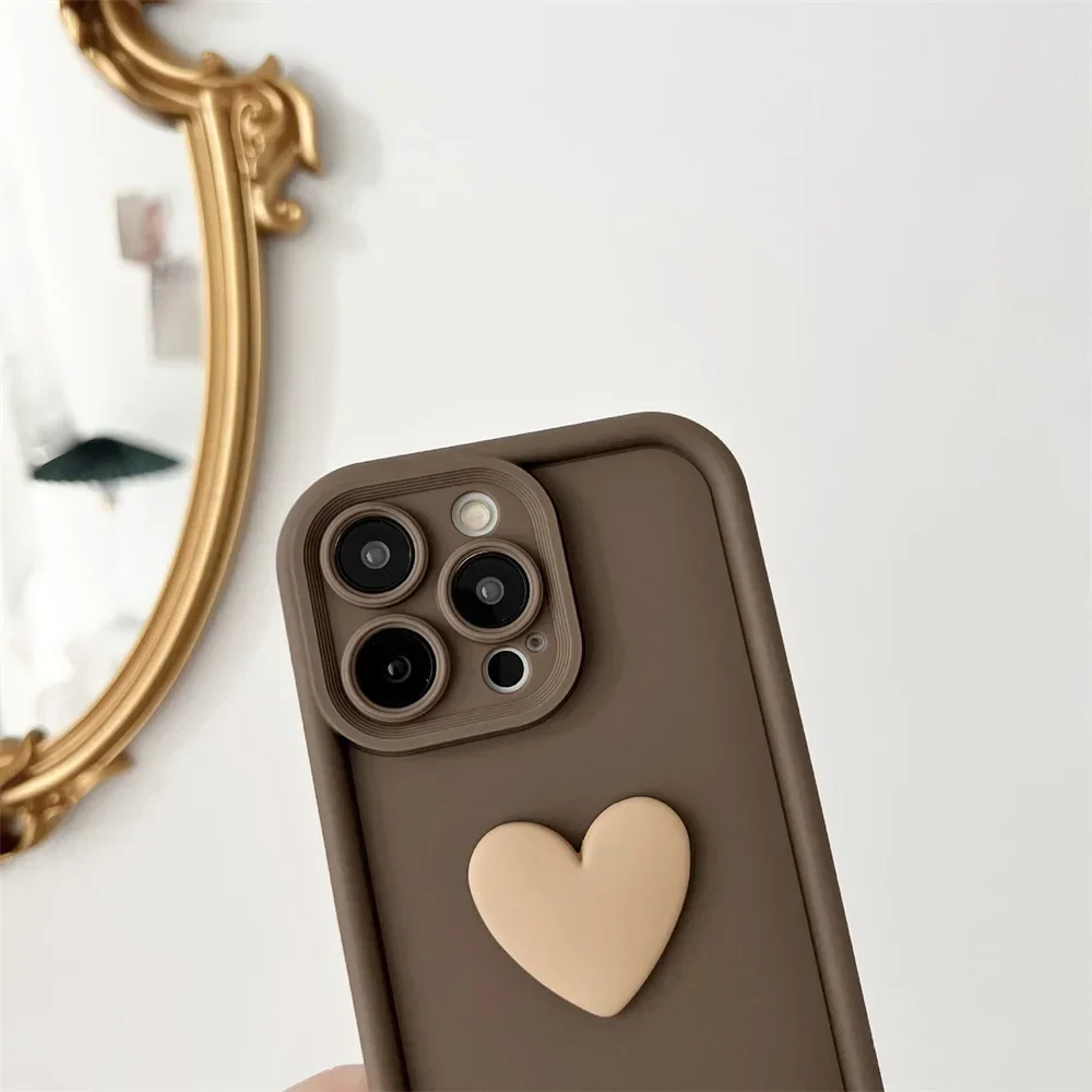 Cute INS 3D Love Heart Silicone Phone Case For Xiaomi Redmi 14C Note 14 Pro Plus 5G 14T POCO C75 F6 X7 Pro Lanyard Candy Cover