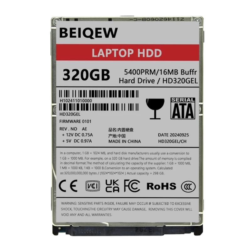 

2,5-дюймовый жесткий диск SATA3 с портом компьютера, встроенный жесткий диск 320 ГБ, встроенный жесткий диск 5400-7200 об/мин