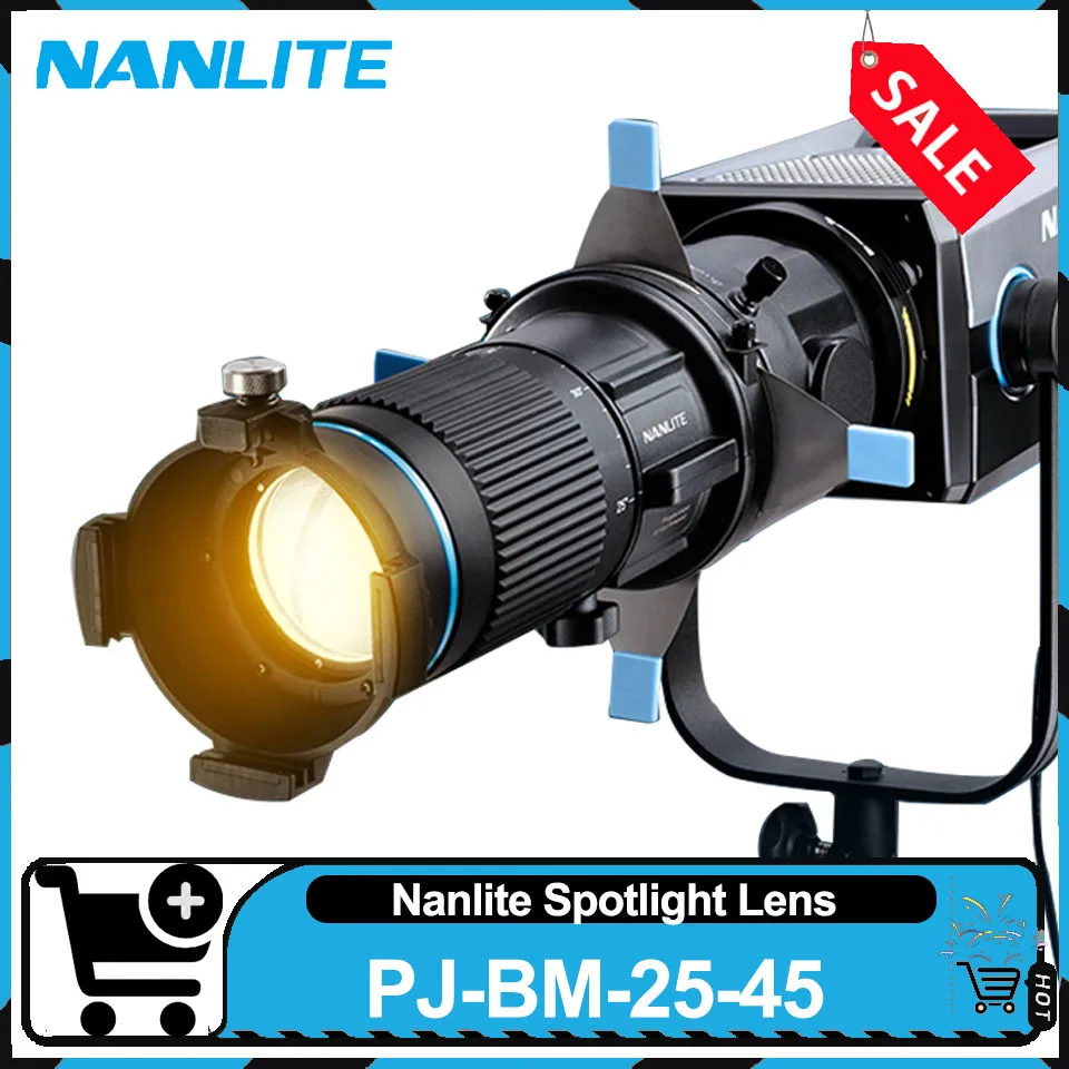 Nanlite PJ-BM-25-45 Bowens Mount Projection Attachment Fresnel Lens Photography Accessory for Photography Studio Filmmaking