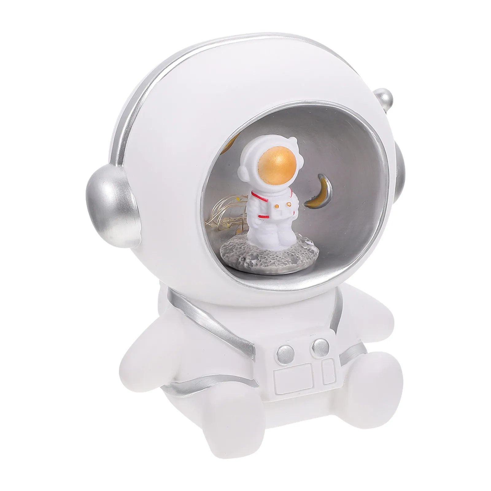 1個入り-宇宙飛行士-ナイトライト-貯金箱-かわいい宇宙飛行士の貯金箱-子供部屋-リビングルーム-装飾用-発光貯金箱-ホームデコレーション