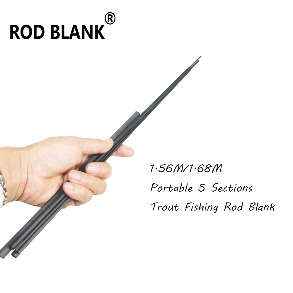 

Rod Blank 1.56M 1.68M 5 Sections Portable Trout Rod Blank Power UL 4Axis Cross Wrapping Carbon Rod DIY Component Pole Repair