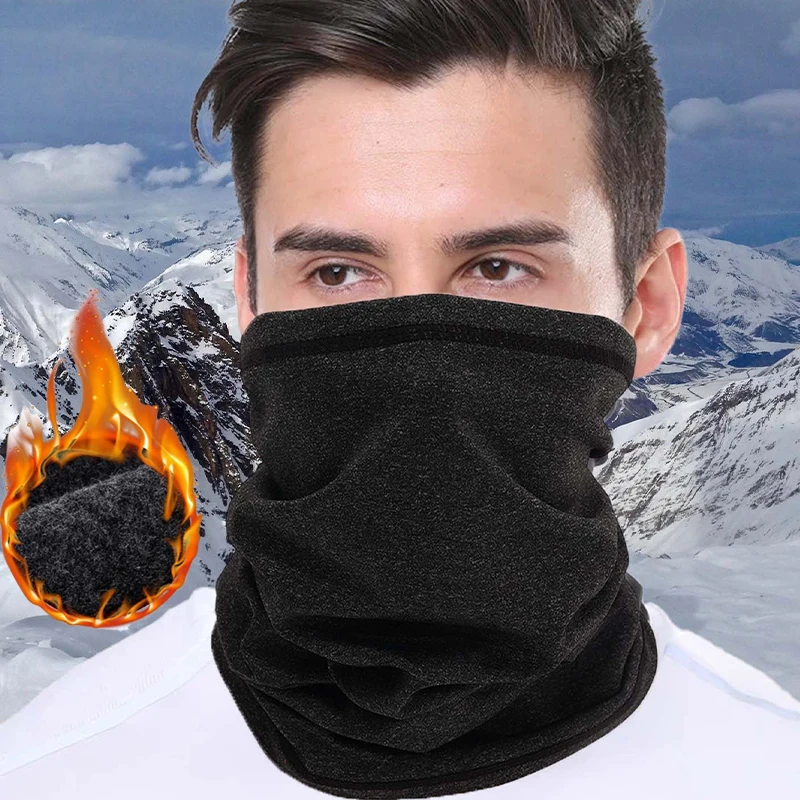

Зимний теплый шейный платок, ветрозащитные маски для лица, спортивные шарфы на открытом воздухе, подходящие для холодной погоды, полумаска для лица для мужчин и женщин