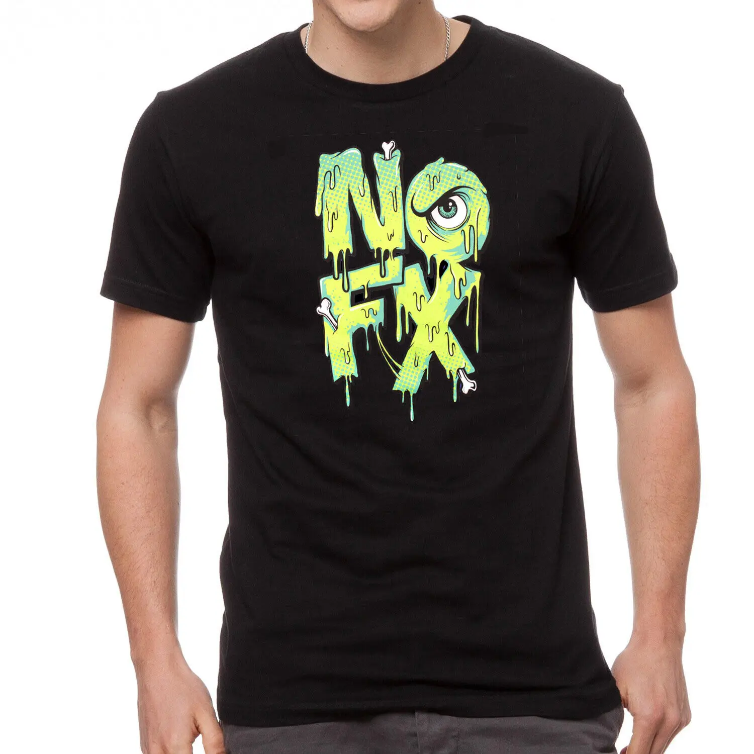تي شيرت NOFX Rock Music Logo أسود 591