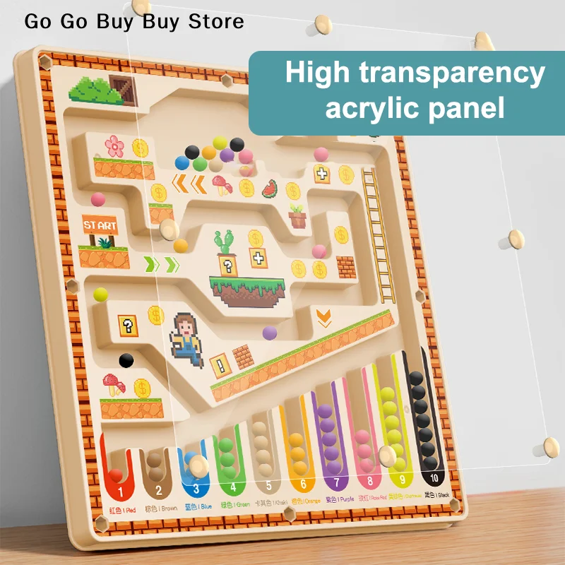 Children's Magnetic Maze Walking Ball For 3 Year Early Education Baby Concentration Training Writing Logic Thinking Puzzle Toy