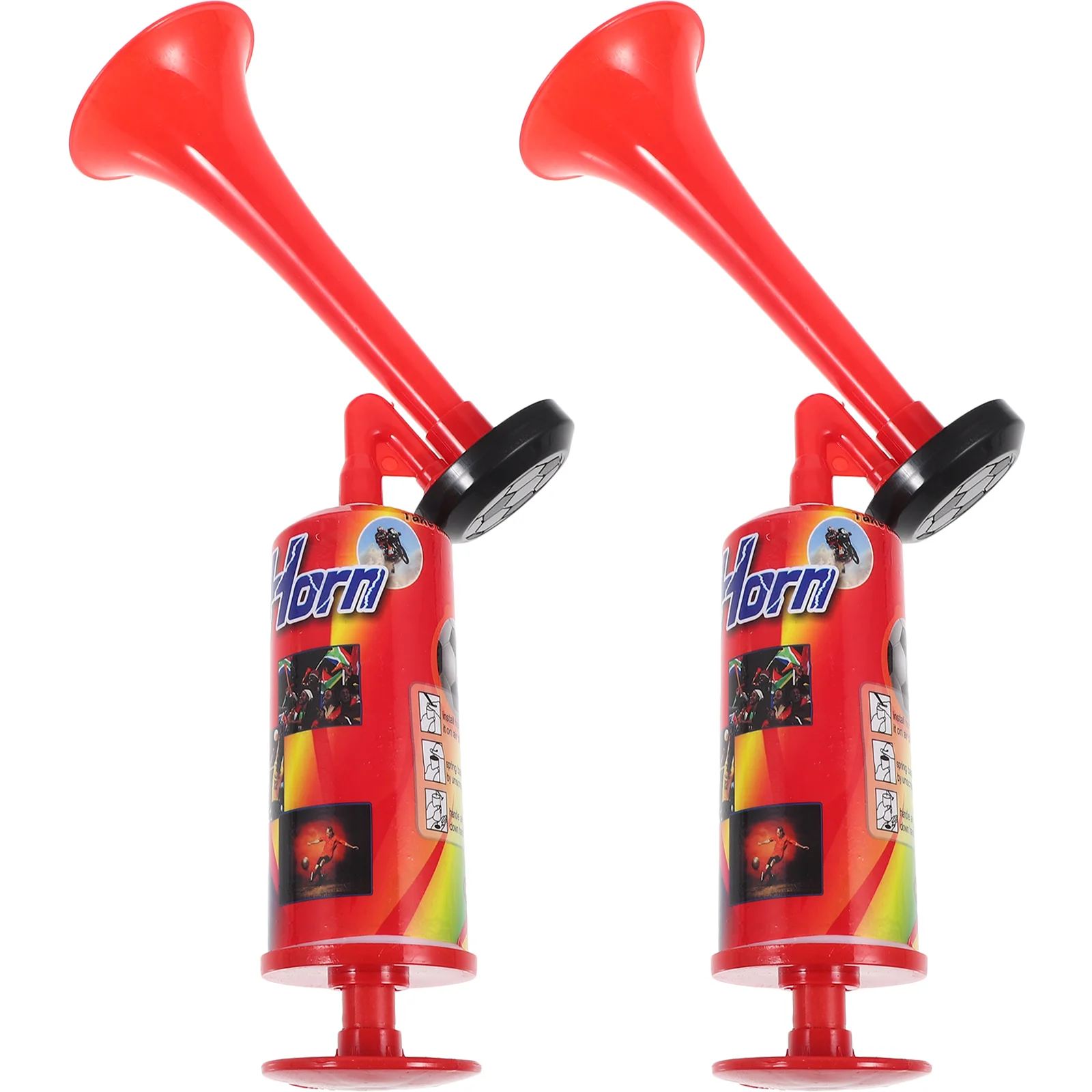 2 Pcs Portable Gas Pump Push Horn Twisting Toy Loud Noise Maker Button Large Air Toddler