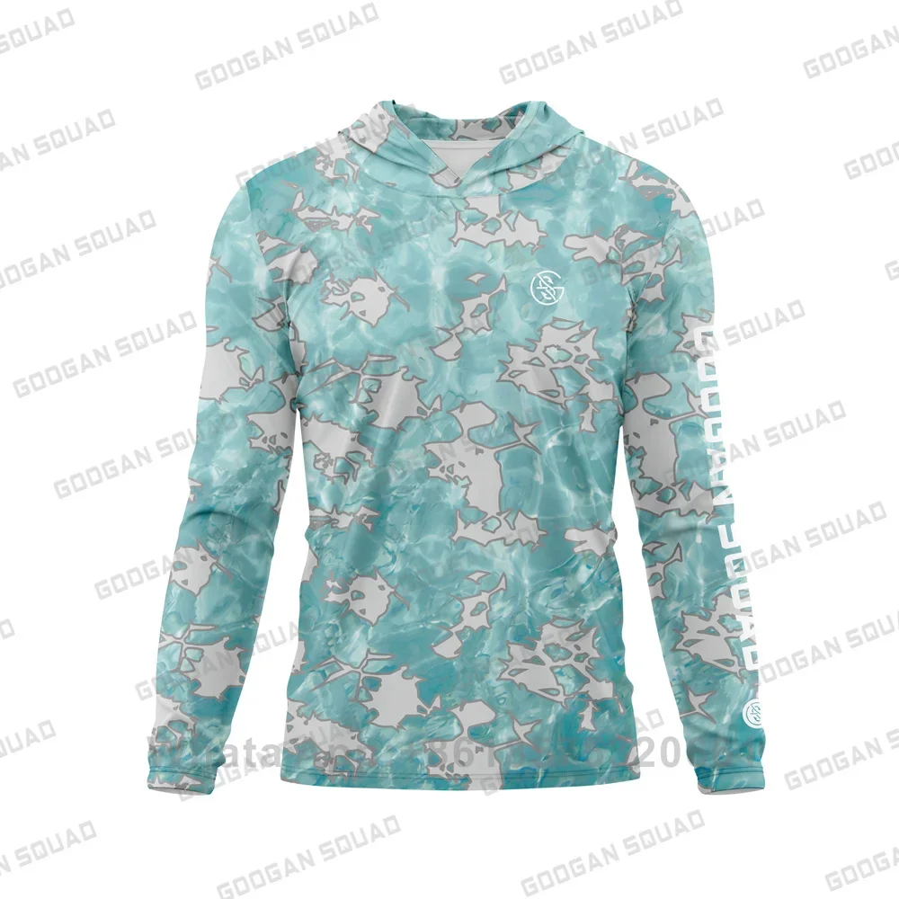 GOOGAN SQUAD Fishing Shirt Hoodie Men Summer Long Sleeve Quick Dry Breathable Hooded Fish Clothing Anti-uv Angling Sweatshirt view 5