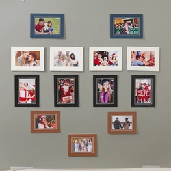 5pcs multi-color cardstock picture frame Gold black picture frame combination wall hanging simple small picture frame decoration