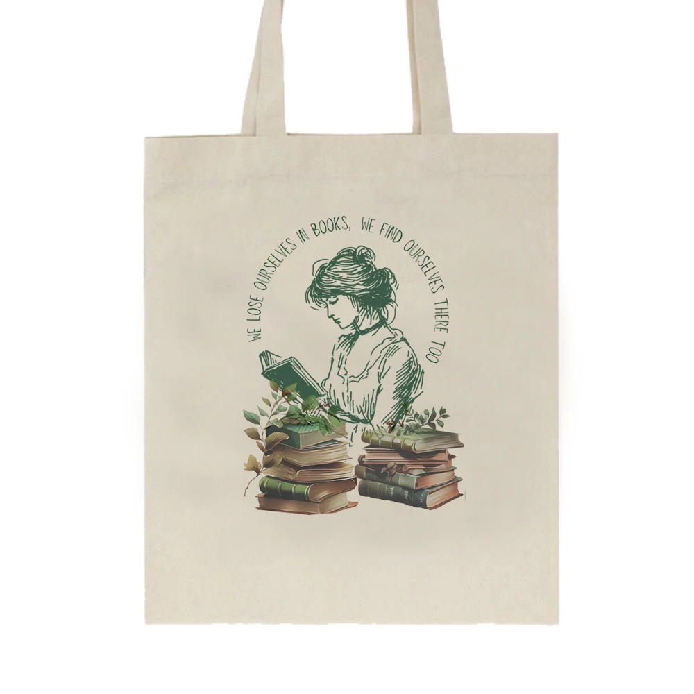 Jane Austen Tote Bag Pride and Prejudice Bookish Women Handbag Canvas Shoulder Bag Women's Reusable Shopping Bag Cute Tote Bags view 3