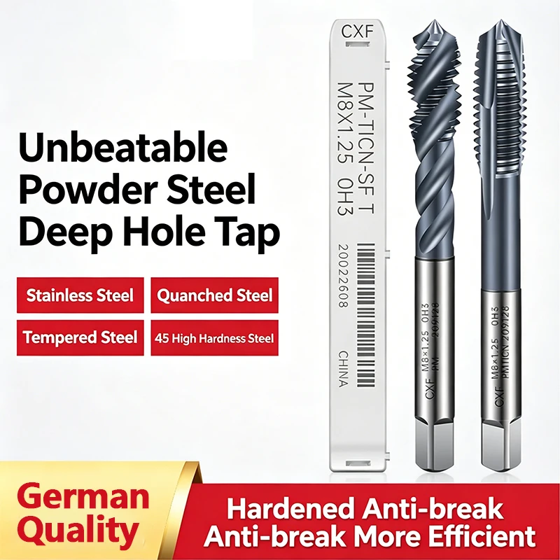 Deutscher Import: Spezieller Spiralstift-Gewindebohrer aus Edelstahl für Pulvermaschinen, Kobaltgefüllt, P20, hohe Härte, gehärtet – Detail 1