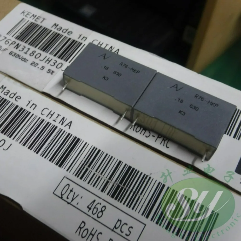 

10pcs/lot AV R76 MKP 0.18uf 630V 180nf u18 184 J Brand New 22.5mm Film Capacitor R76PN3180JH30J