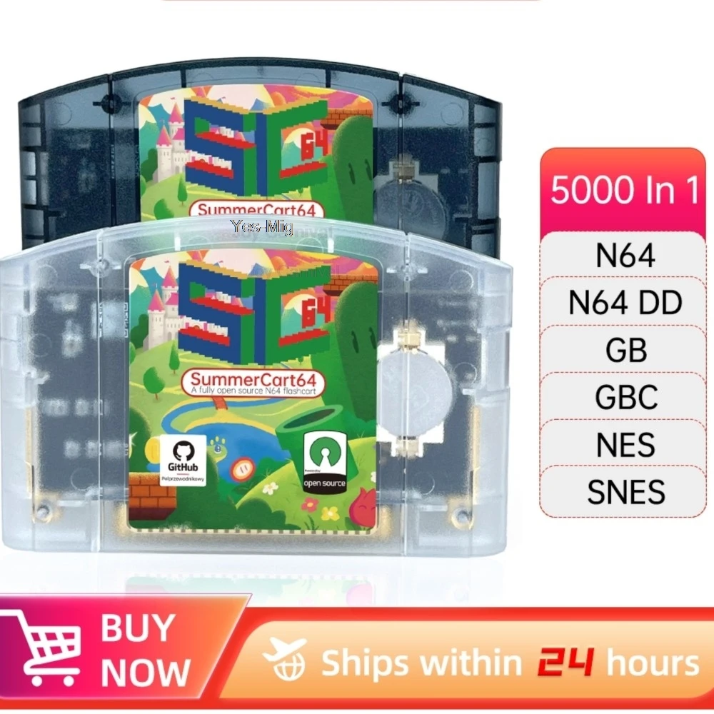 

SC64 Flashcart For Nintendo 64 Video Console Games SummerCart64 And 64DD Also Play GB/GBC/FC/SFC Games By Emulator