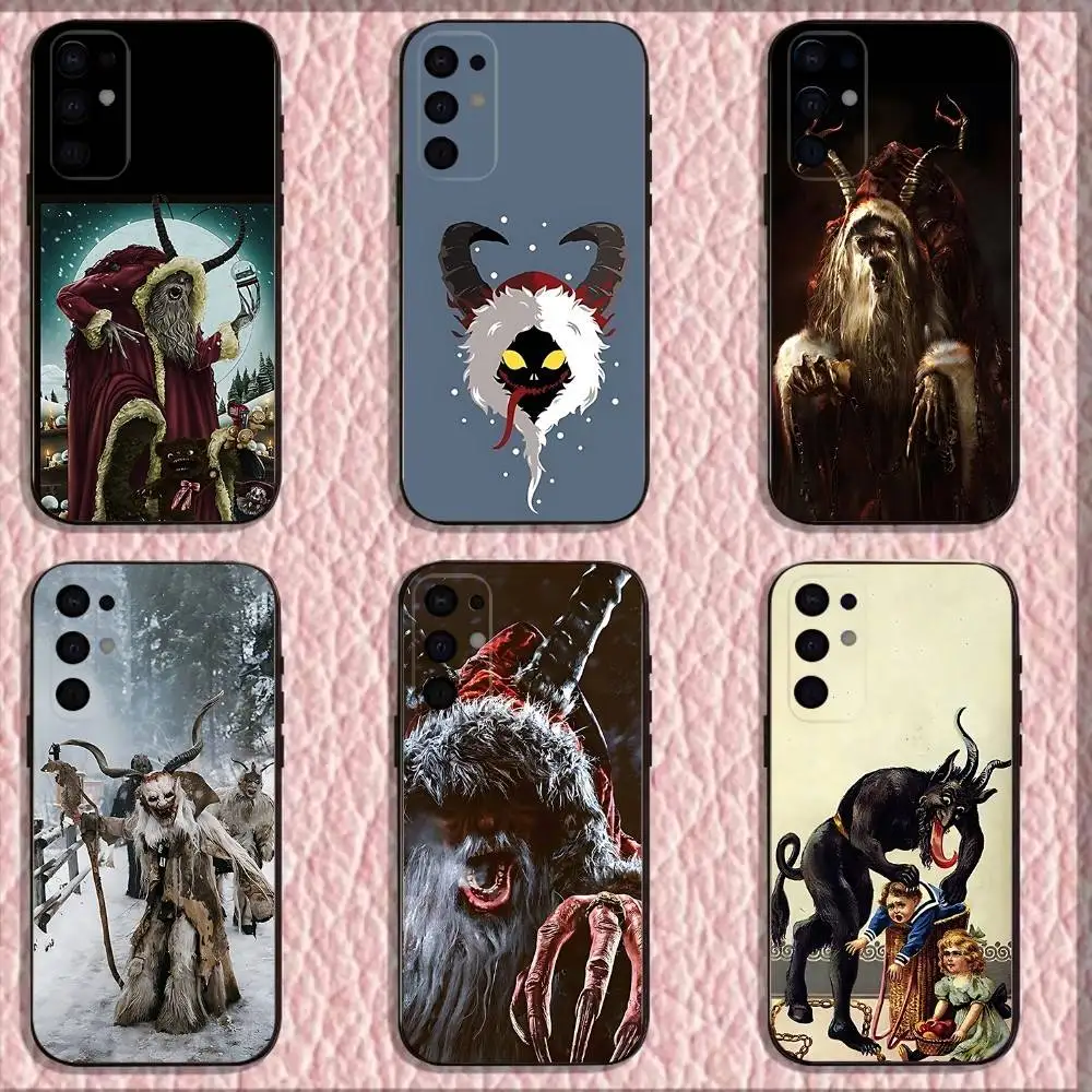 

Ugly K-krampus art Phone Case Silicone Soft For Samsung S25,S24,S21,S22,S23,S30,Ultra,S20,Plus,Fe,Lite