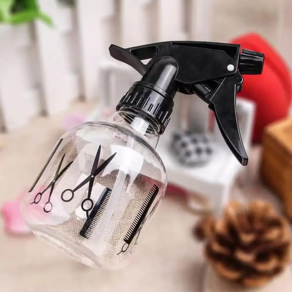 Botella pulverizadora para peluquería de 250ml, herramienta portátil transparente, pulverizador para peinar el cabello, botella profesional para agua, pulverizador de flores B5L2