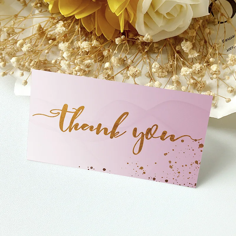 20/50/100 Sheets/lots Thank You Card Gift Packaging Decor Card Greeting Card Wedding Business Festival Party Invitation Card