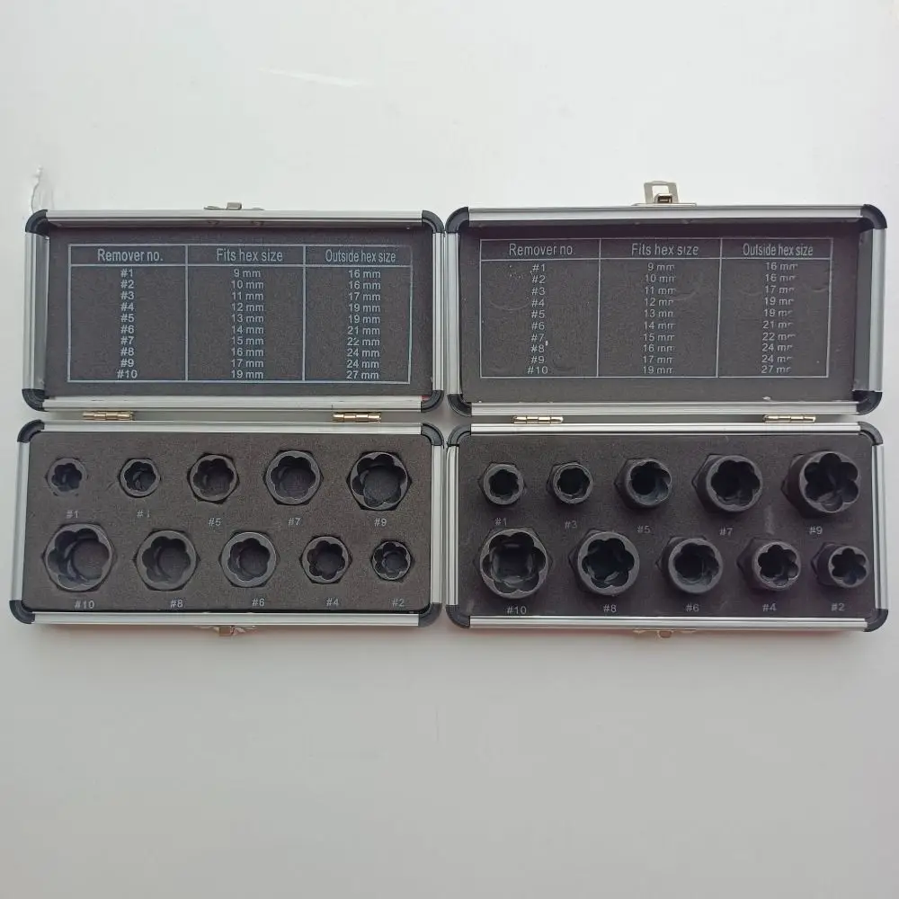 

Hexagonal Design Broken Nut Remover with Aluminum Box Wear Resist Screw Remover Tool Widely Use High Strength