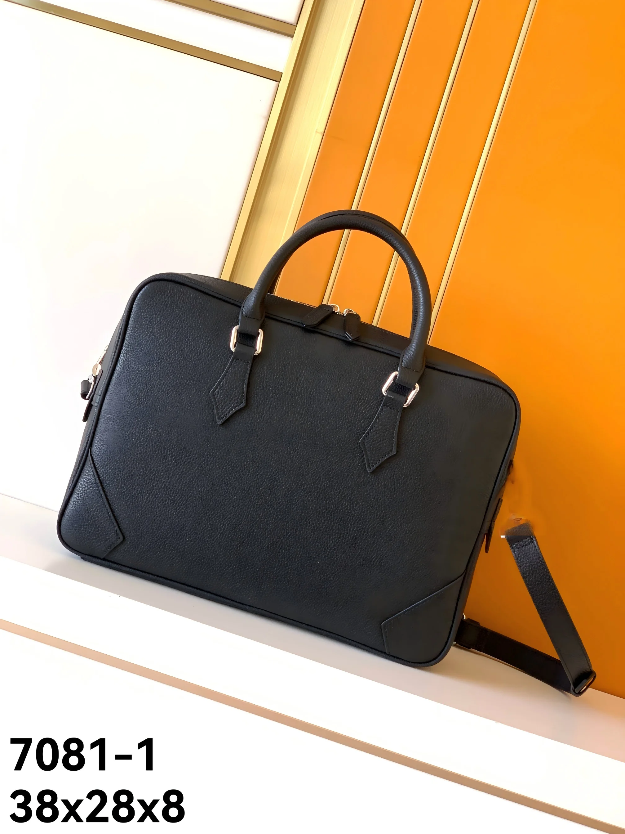 

Мужская сумка-портфель 3-в-1: на плечо, через плечо, ручная. Горизонтальная повседневная деловая сумка для ноутбука.