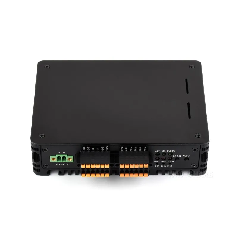 Waveshare Industrial Computer For Raspberry Pi Compute Module 5 (NOT included),1000M Ethernet RJ45 port,Supports RS485 And 4G/5G